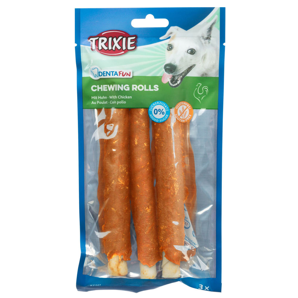 Bild 1 von Trixie Denta Fun Chicken Chewing Rolls - 17cm / 3 Stück