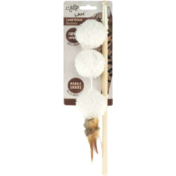 Bild 1 von All for Paws Katzenangel mit 3 Fellbällen und Federn