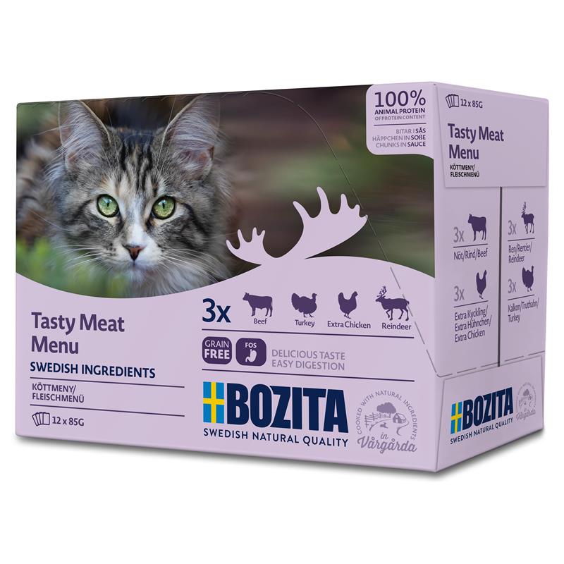 Bild 1 von Bozita Pouch Häppchen in Soße Multibox Fleisch-Menü 12 x 85g