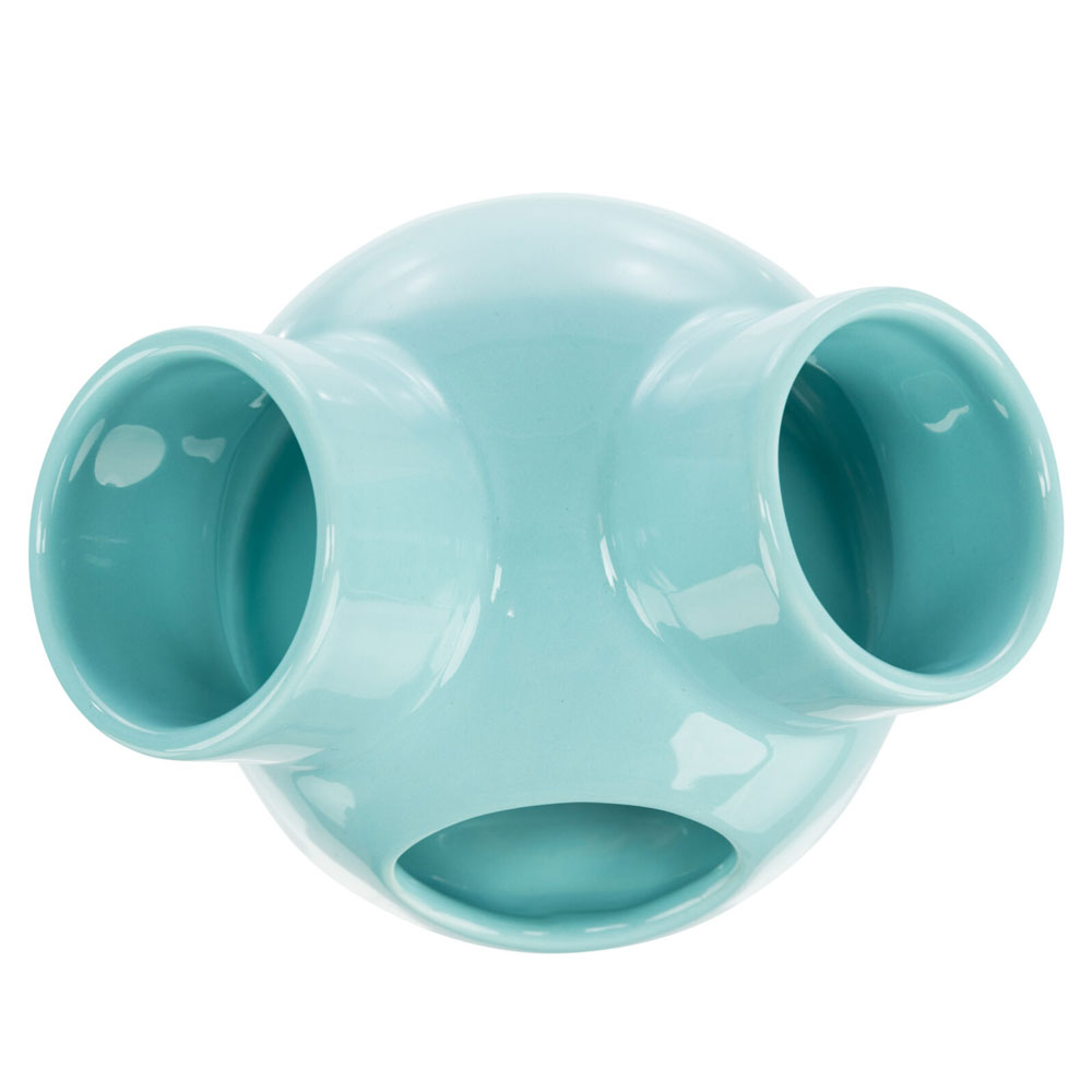 Bild 1 von Trixie Keramikhaus mit 3 Eingängen - türkis, 12 × 10 cm