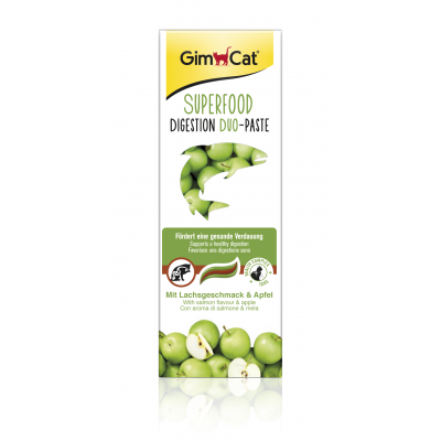 Bild 1 von GimCat Superfood Digestion Duo-Paste mit Lachsgeschmack und Apfel, 50 g